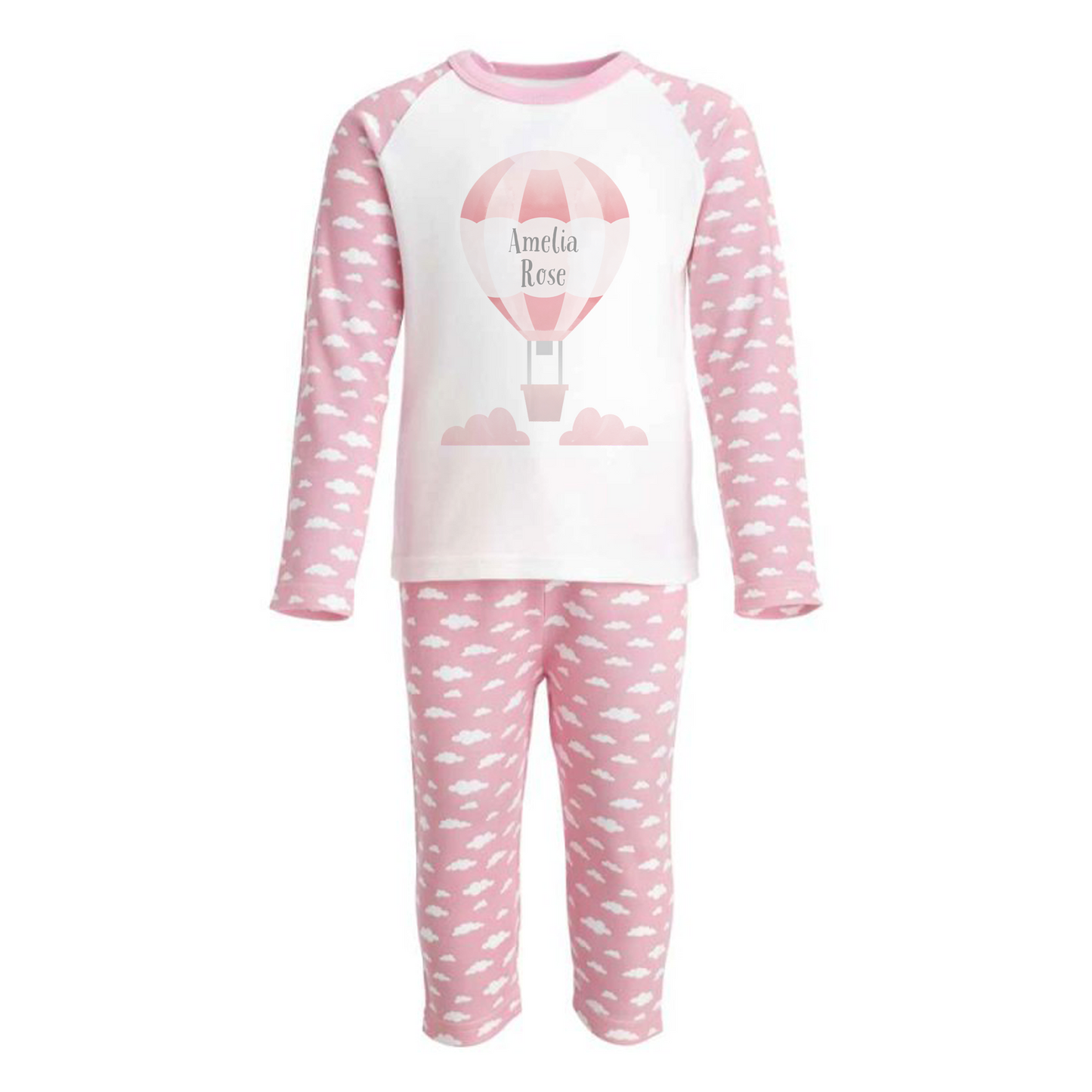 Pink up up & away Personalised Pyjamas