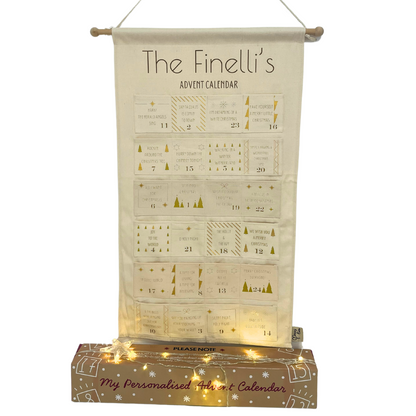 Personalised Fabric Christmas Advent Calendar - Christmas Song hits