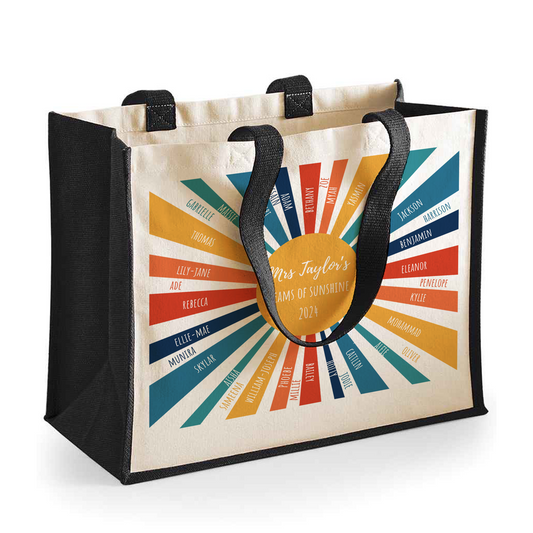 Teacher Sunshine Large Shopping Bag - Personalised