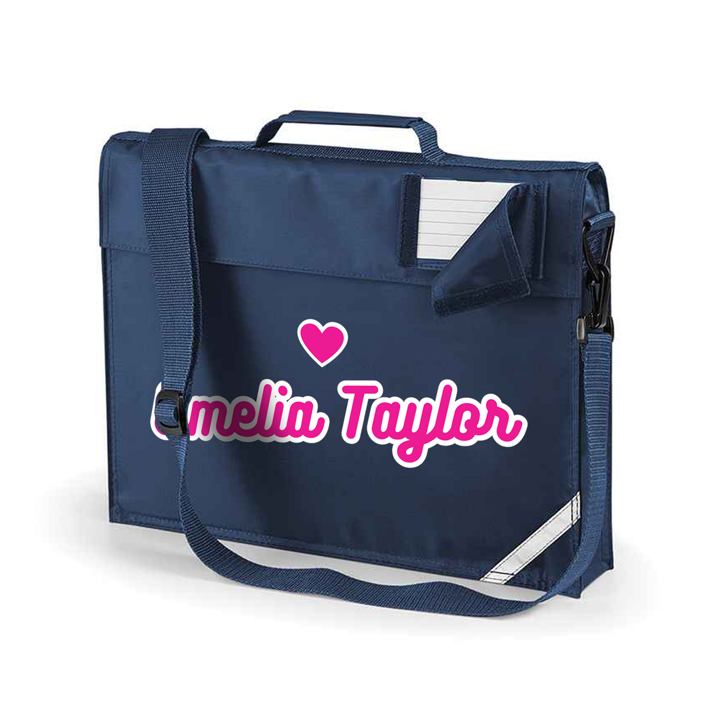 Book Bag - Pink Name - Personalised