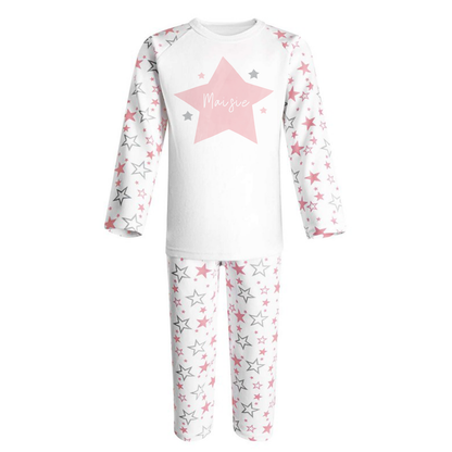 Pink star Personalised Pjs