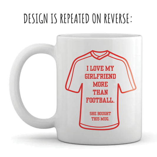 Ceramic Mug - Valentines' Day - Football Design