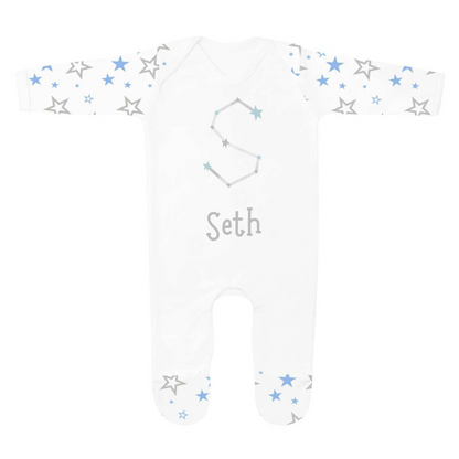 Blue Star Constellation Alphabet Personalised Pjs