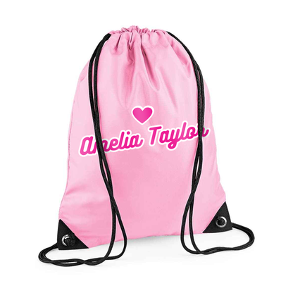 Pe Bag -Name Heart - Personalised