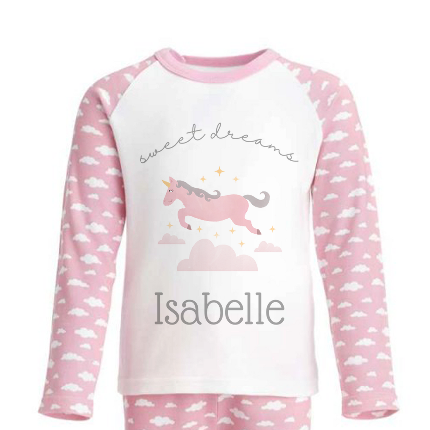 Sweet Dreams Unicorn Personalised Pyjamas