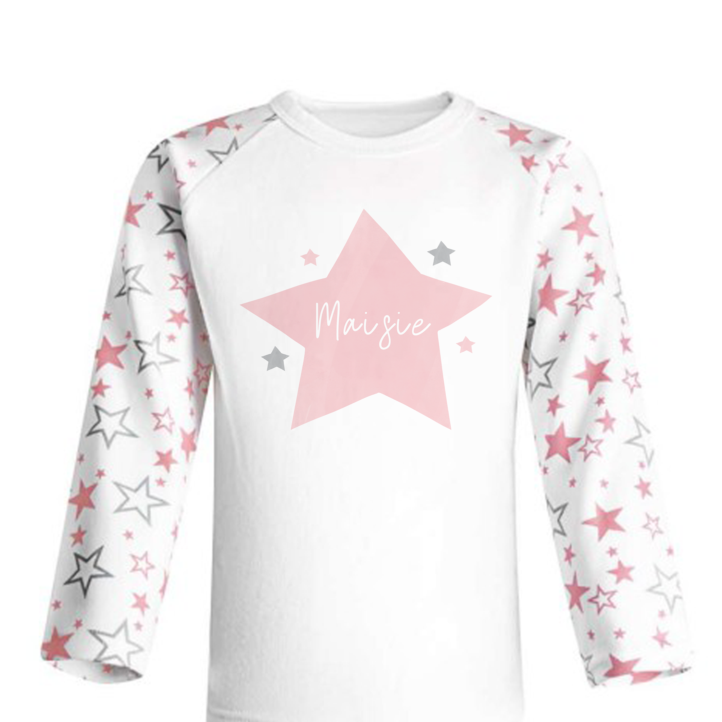 Pink star Personalised Pjs