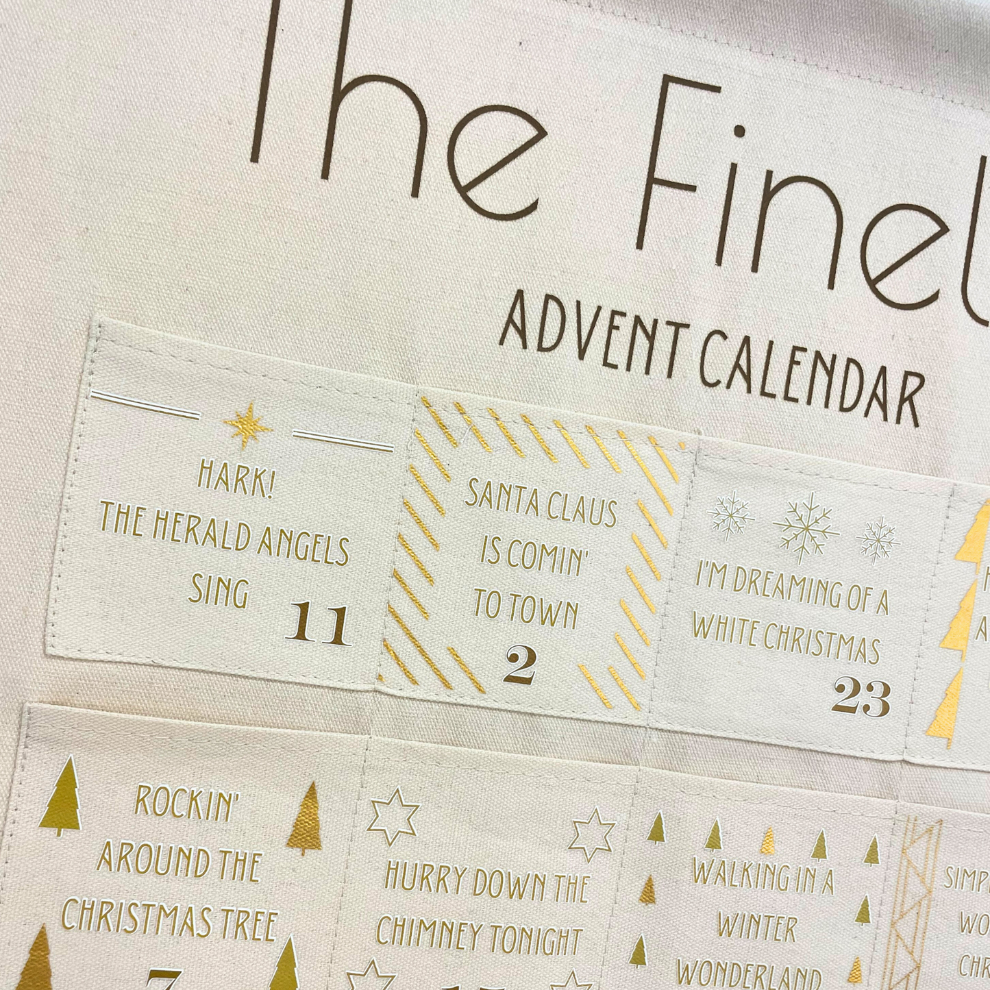 Personalised Fabric Christmas Advent Calendar - Christmas Song hits