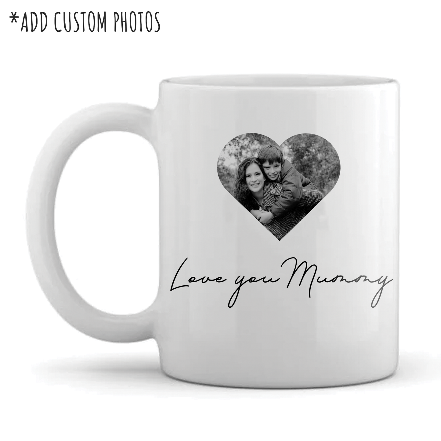 Personalised Mug - For Her - Photograph Heart Design