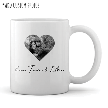 Personalised Mug - For Her - Photograph Heart Design