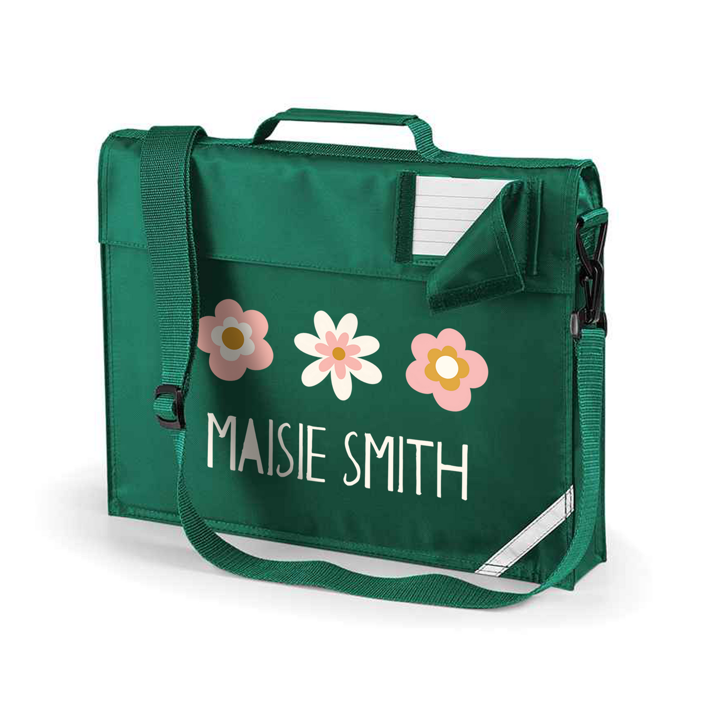 Book Bag - Flowers- Personalised