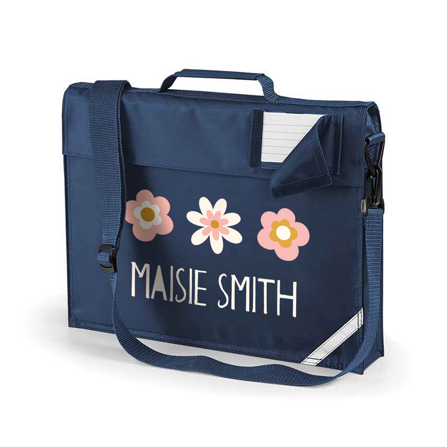 Book Bag - Flowers- Personalised