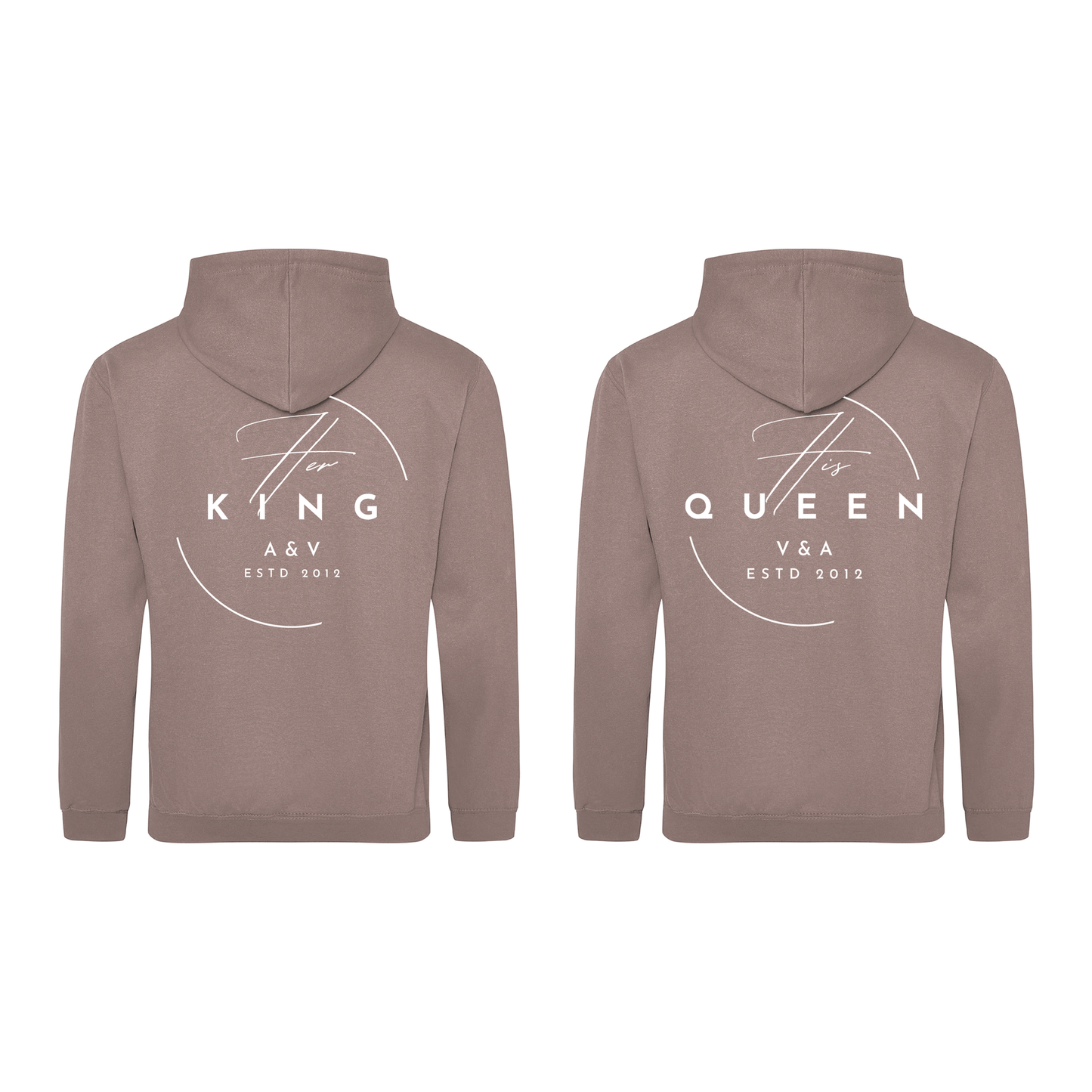 Matching Hoodies For Him king/For Her Queen