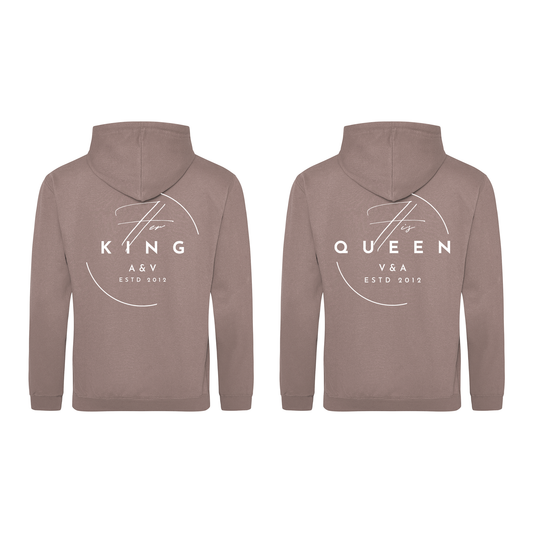 Matching Hoodies For Him king/For Her Queen