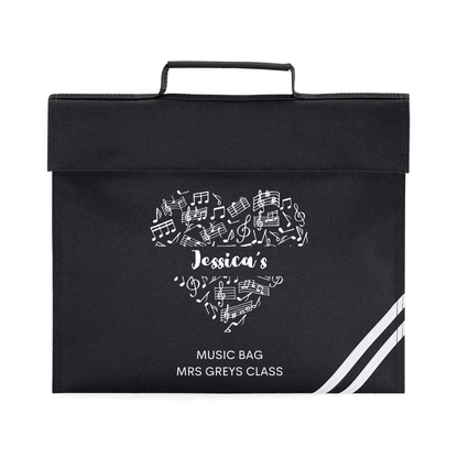 Music Bag Black - Lots of Designs to choose - Personalised