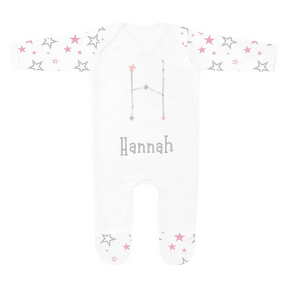 Pink Star Constellation Alphabet Personalised Pjs