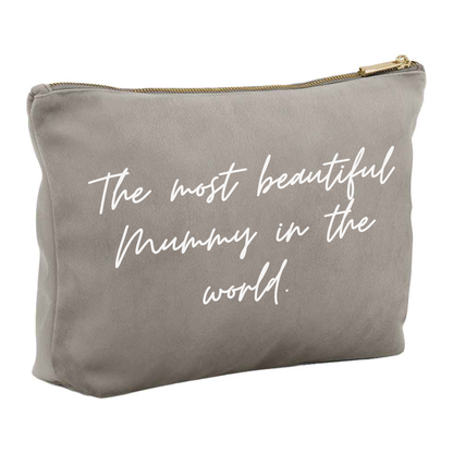 Velvet Luxury Makeup Bag - Mothers' Day Gifts - Most Beautiful Mummy Design