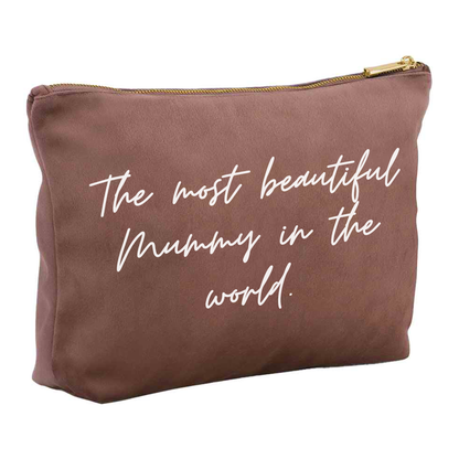 Velvet Luxury Makeup Bag - Mothers' Day Gifts - Most Beautiful Mummy Design