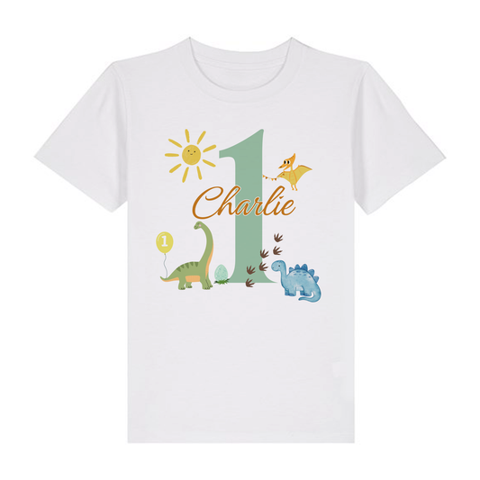 T-shirt - Dino sunshine - Personalised