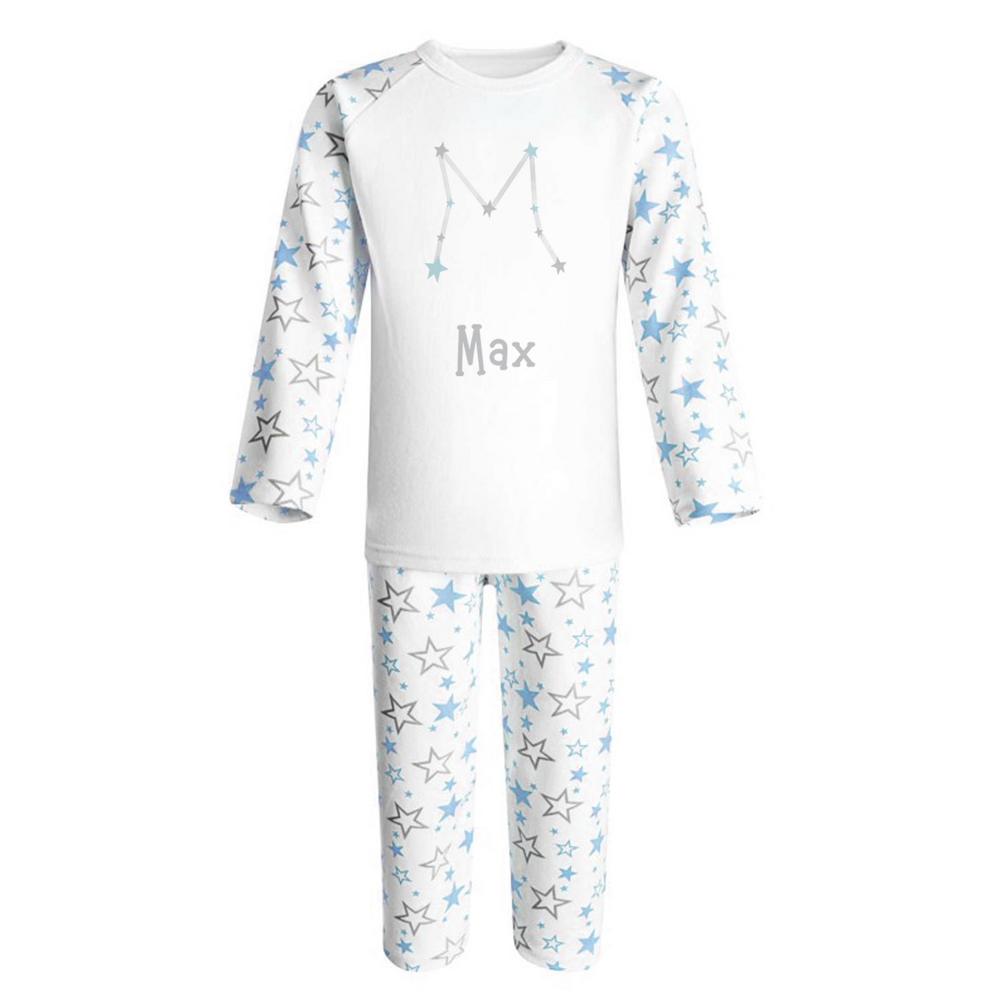 Blue Star Constellation Alphabet Personalised Pjs