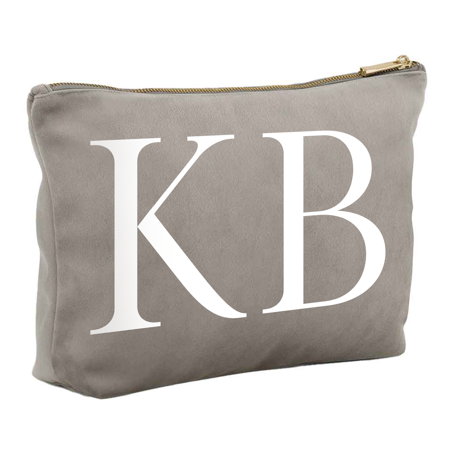 Personalised Velvet Luxury Makeup Bag - with Initials - Mothers' Day Gifts