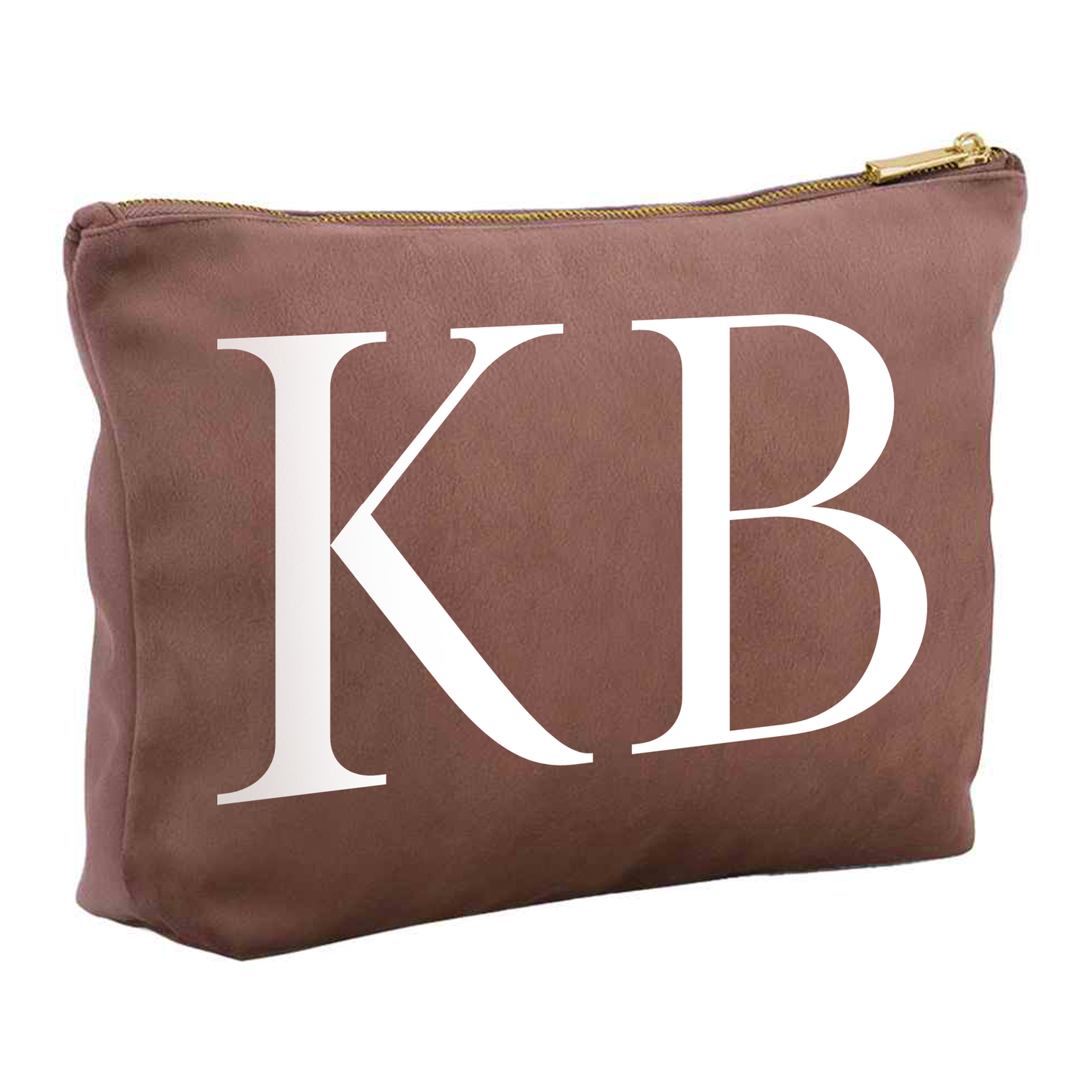 Personalised Velvet Luxury Makeup Bag - with Initials - Mothers' Day Gifts