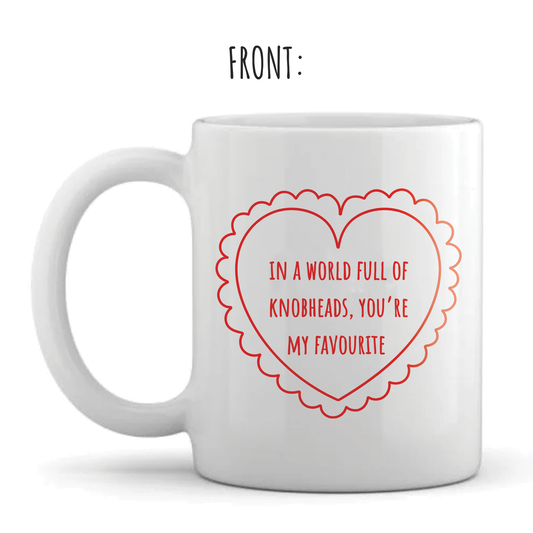 Ceramic Mug - Valentines' Day - Funny Heart Design