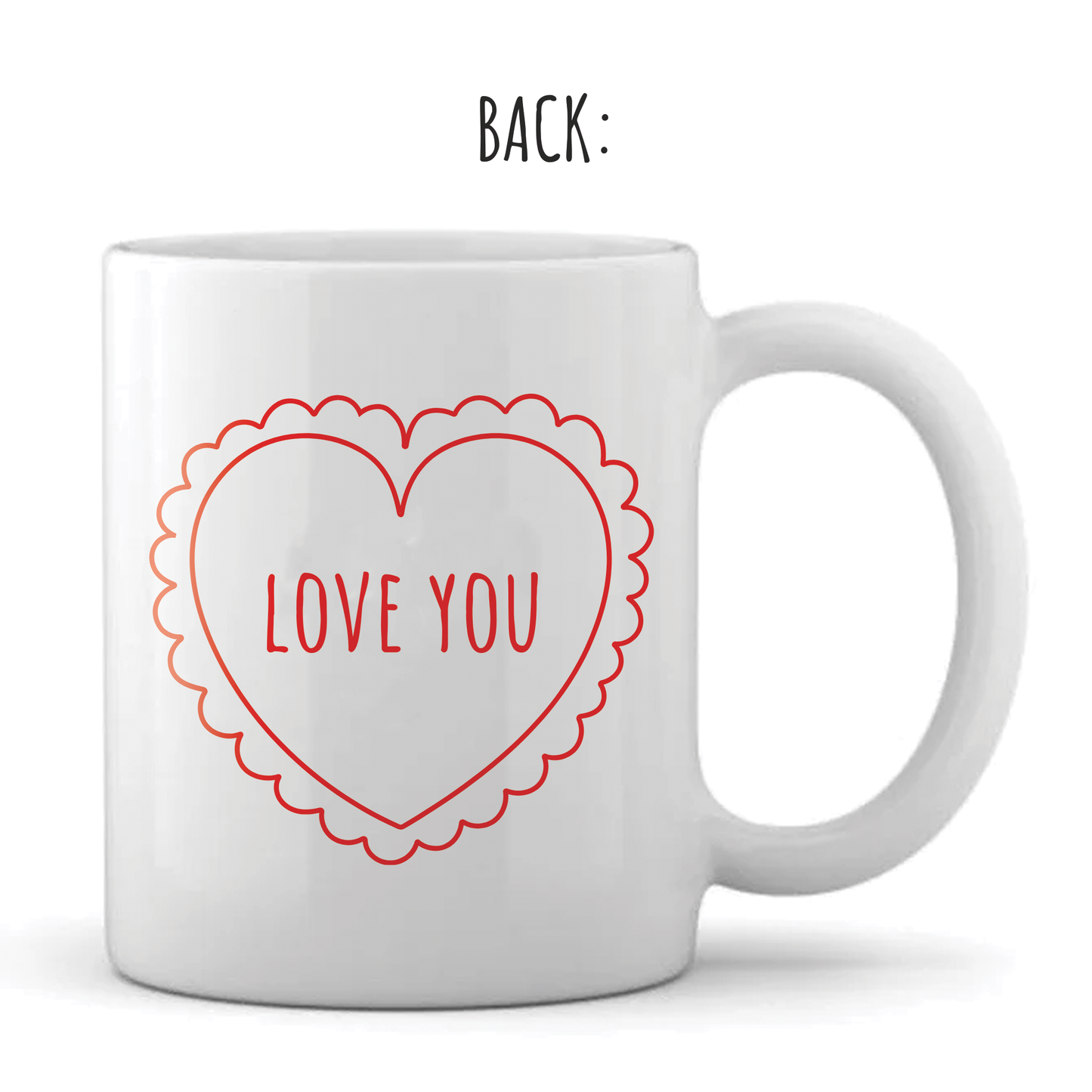 Ceramic Mug - Valentines' Day - Funny Heart Design