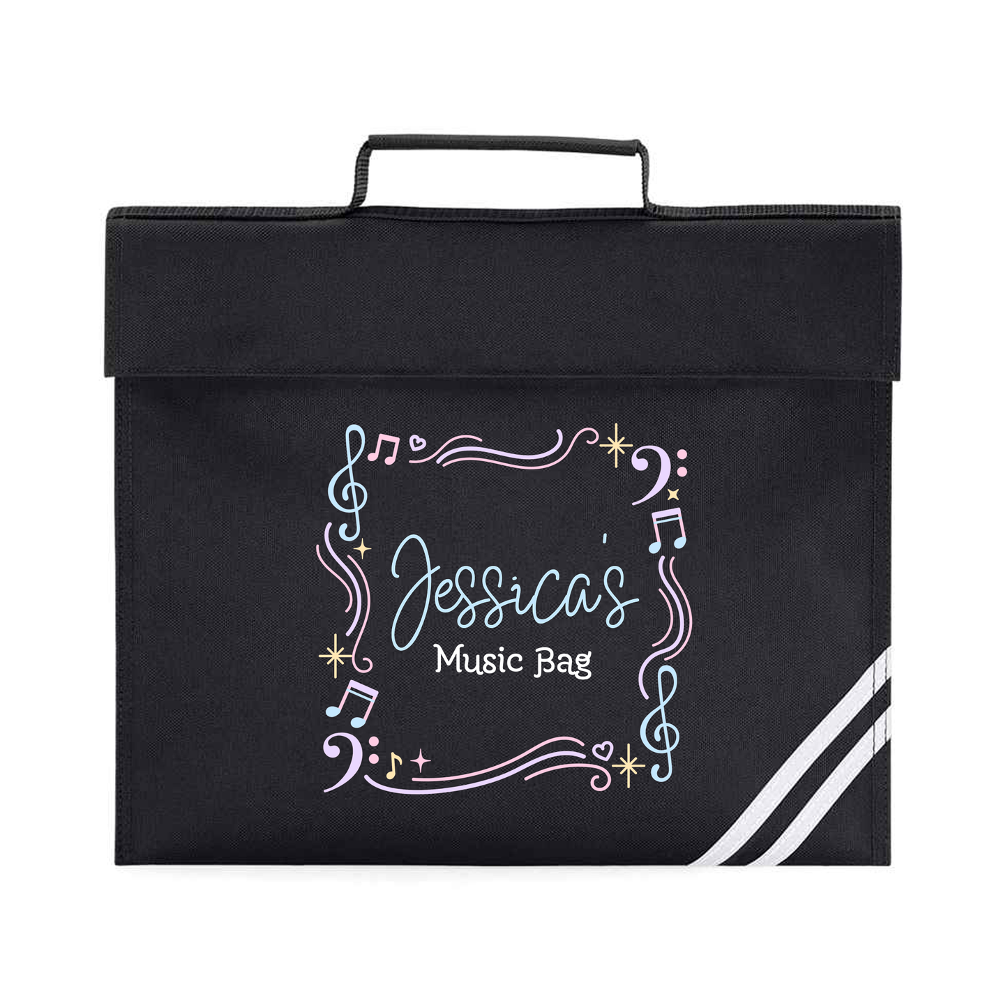 Music Bag Black - Lots of Designs to choose - Personalised