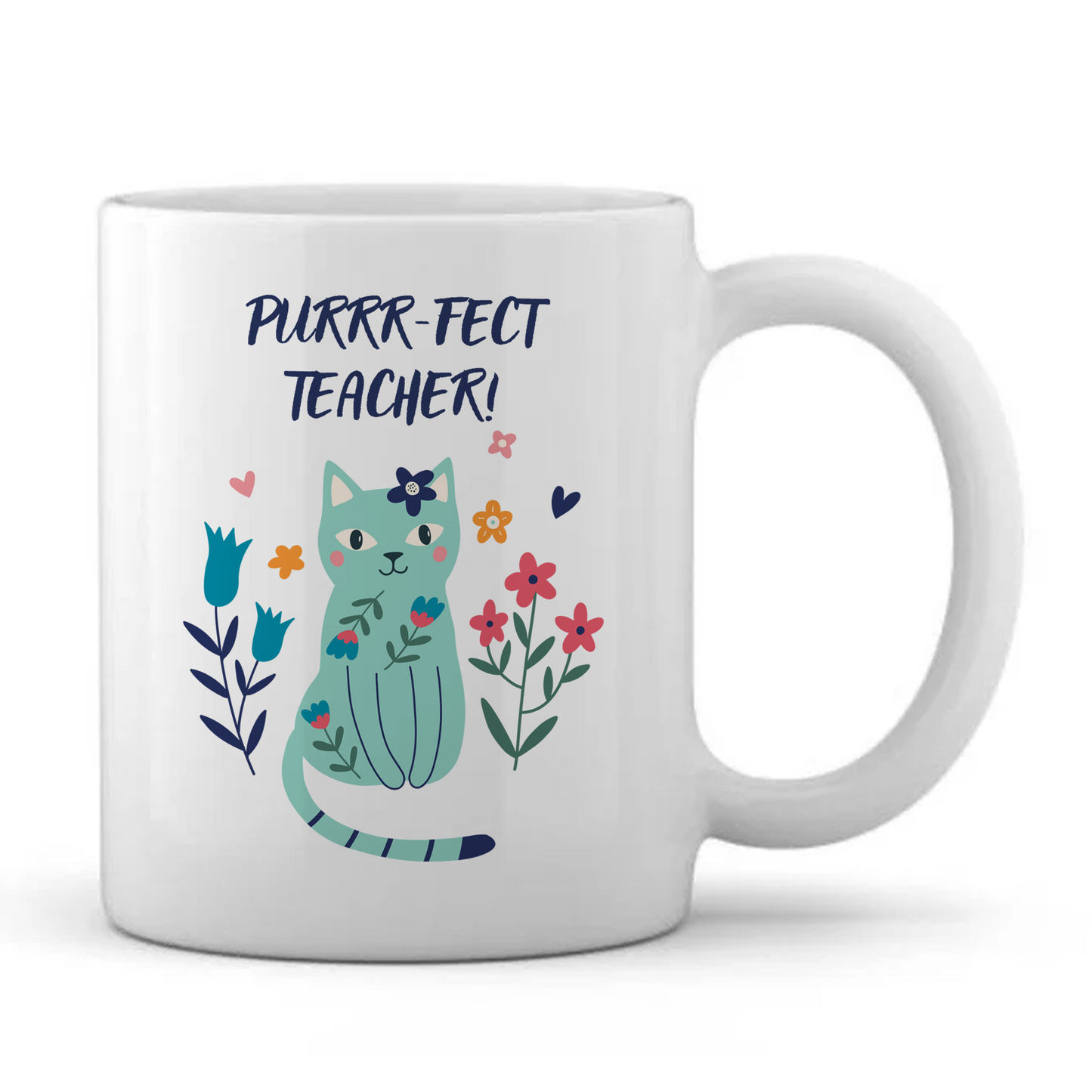 Cat Purrr-Fect Teacher/Teaching Assistant Mug - Personalised