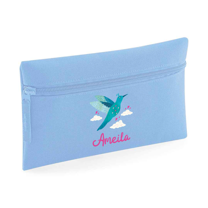 Personalised Blue Bird Design - Pencil Case