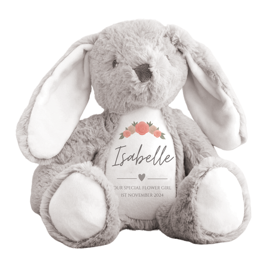 Personalised Wedding Flower Girl - Bunny Teddy