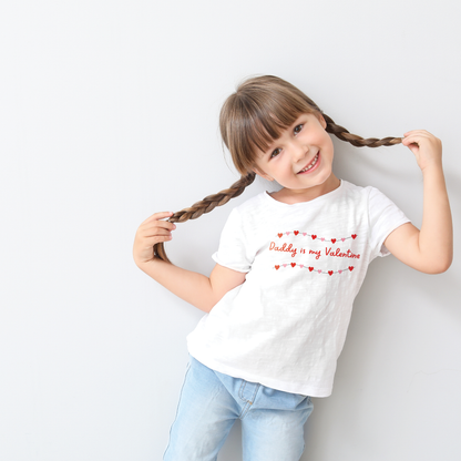 Kids' Valentines' Day T-shirt - Heart Bunting Design