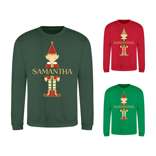 Elves Design - Personalised - Christmas Sweatshirt / Jumper