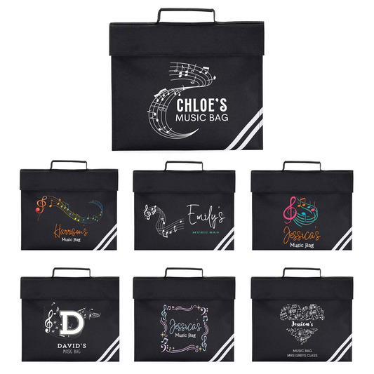 Music Bag Black - Lots of Designs to choose - Personalised