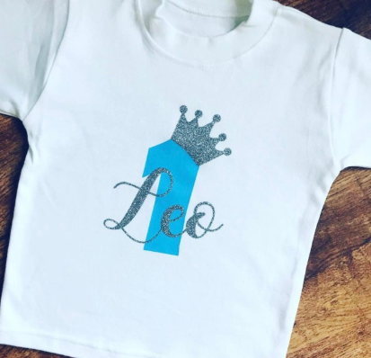 Crown personalised birthday t shirt