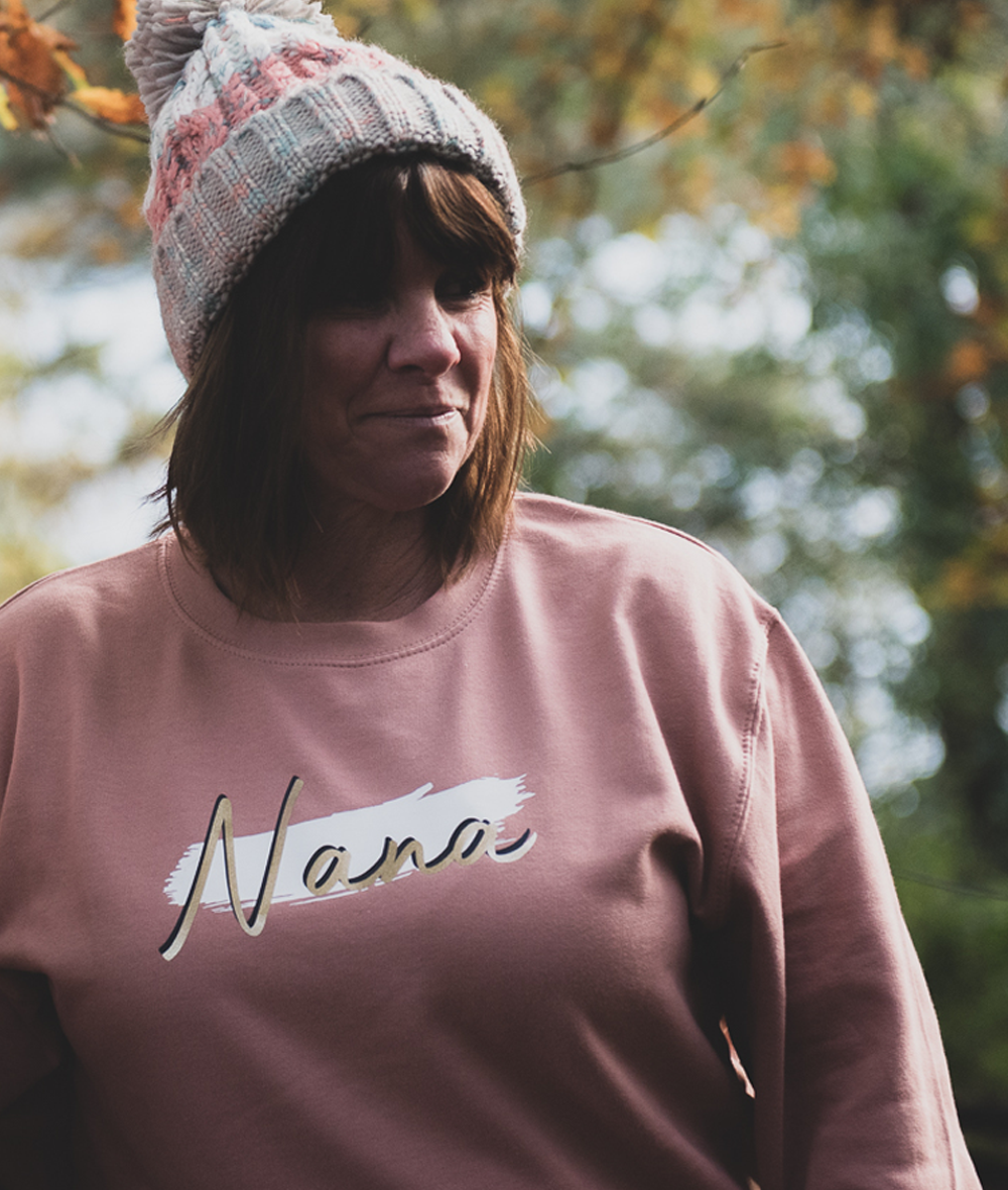 Nana dusty pink swoosh jumper