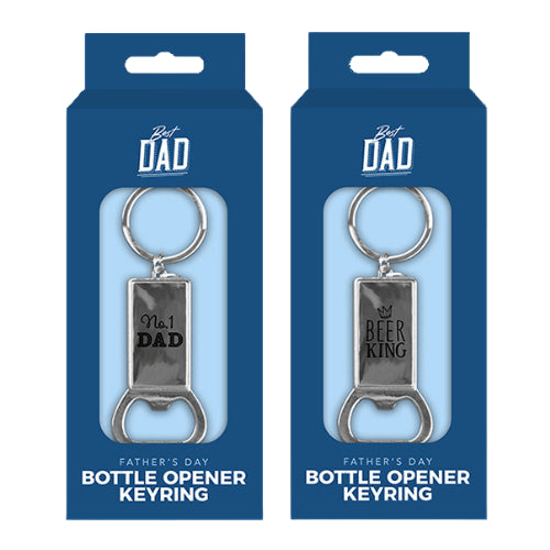 Fathers Day Metal Bottle Opener Keyring