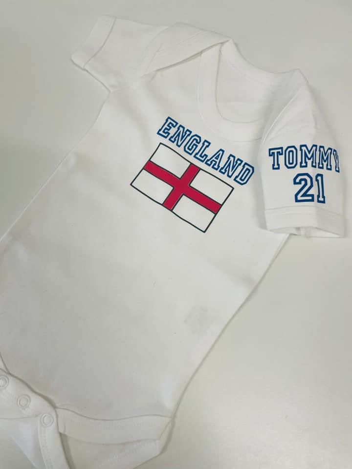 England Kids/Baby Personalised T-shirt Euros 2024