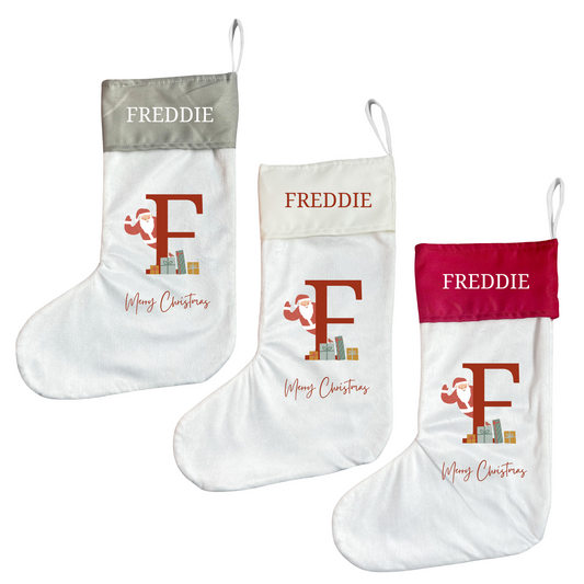 Personalised Christmas Stocking - Santa Brings Gifts Design