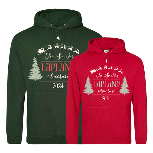 Lapland Festive Hoodie - Personalised  - Kids & Adults - Christmas Hoodie - Unisex