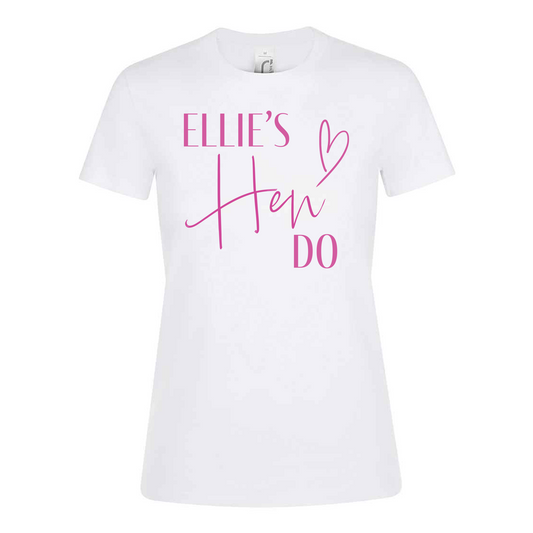 Name Heart Hen Do T-Shirt