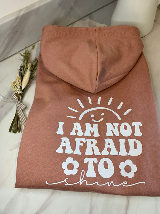 I am not afraid to shine Kids Hoodie