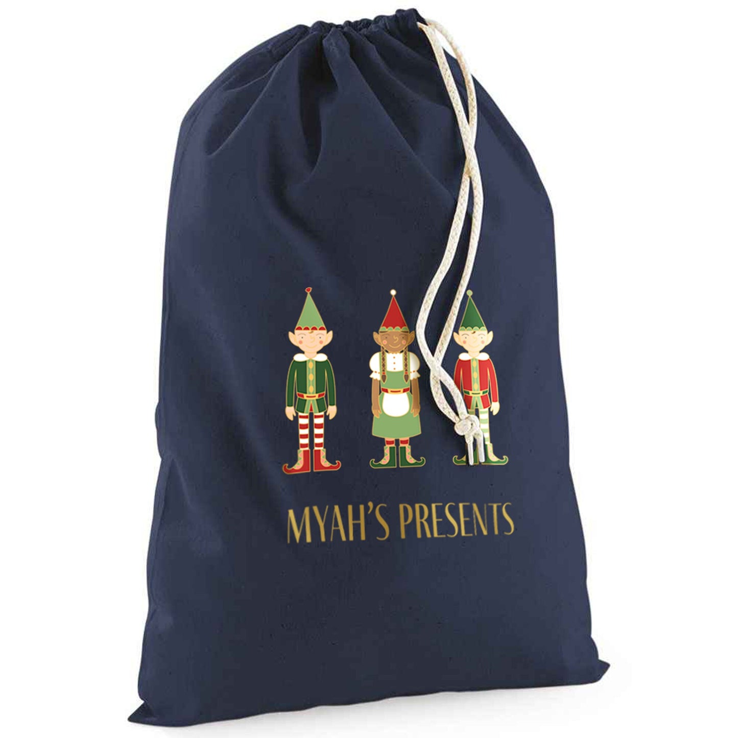 Custom Santa Bag-Christmas Sack Personalised-Drawstring Santa -Holiday Sack-Christmas Gift Bag With Name-Large Sack-Holiday Kid Gifts