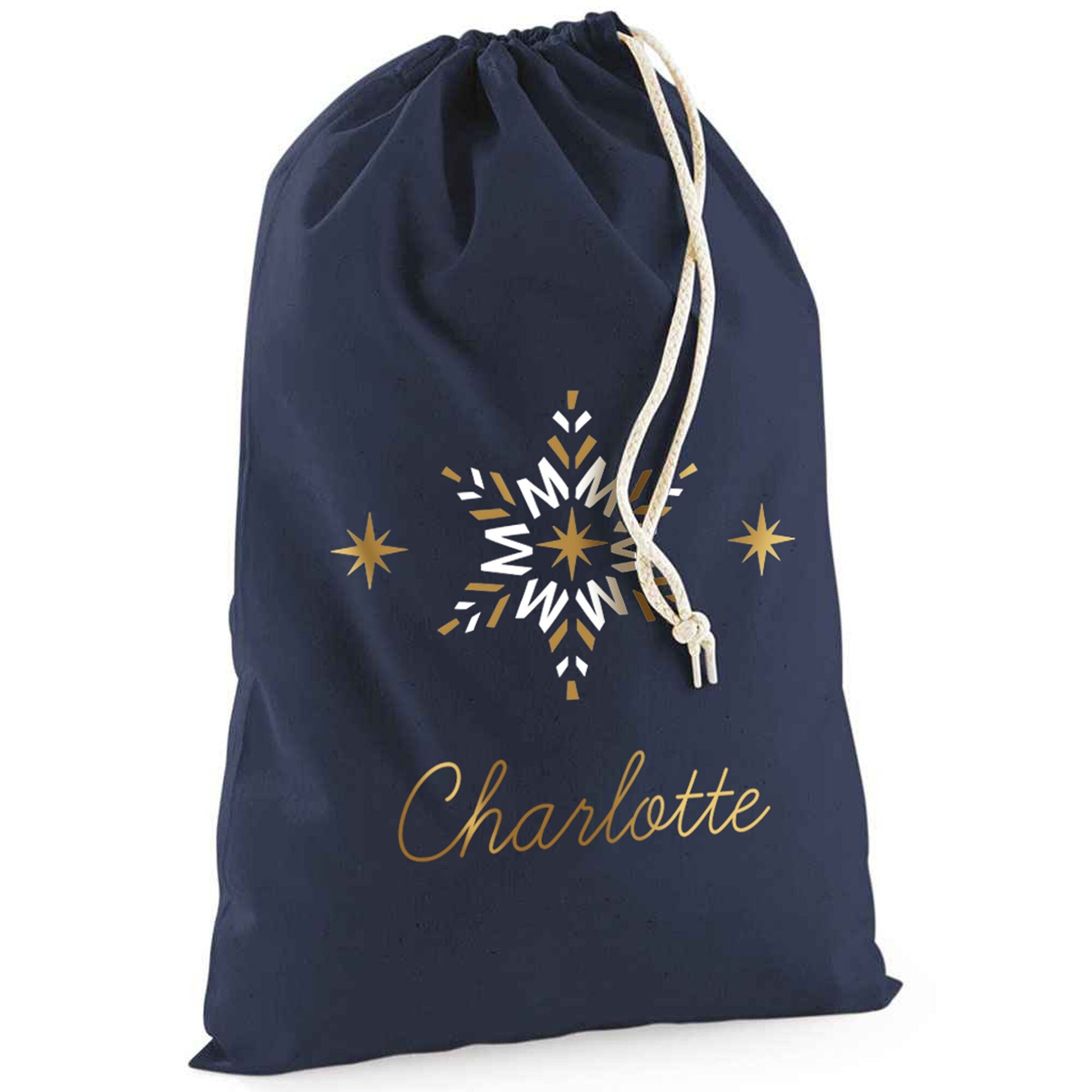 Personalised Christmas Sack Snowflake Christmas Gifts personalisedsack, Christmas, girl, boy, Christmas Eve box, first Christmas gift