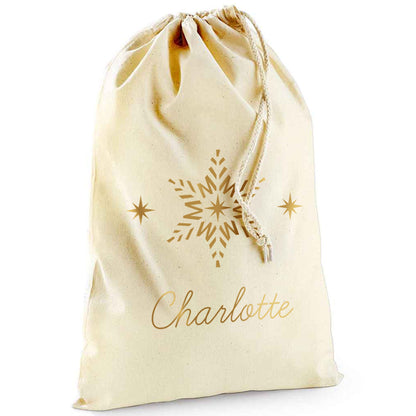 Personalised Christmas Sack Snowflake Christmas Gifts personalisedsack, Christmas, girl, boy, Christmas Eve box, first Christmas gift