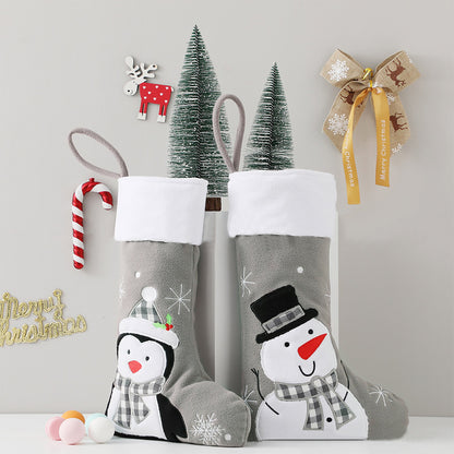 Personalised Stocking in Grey- Fun Designs