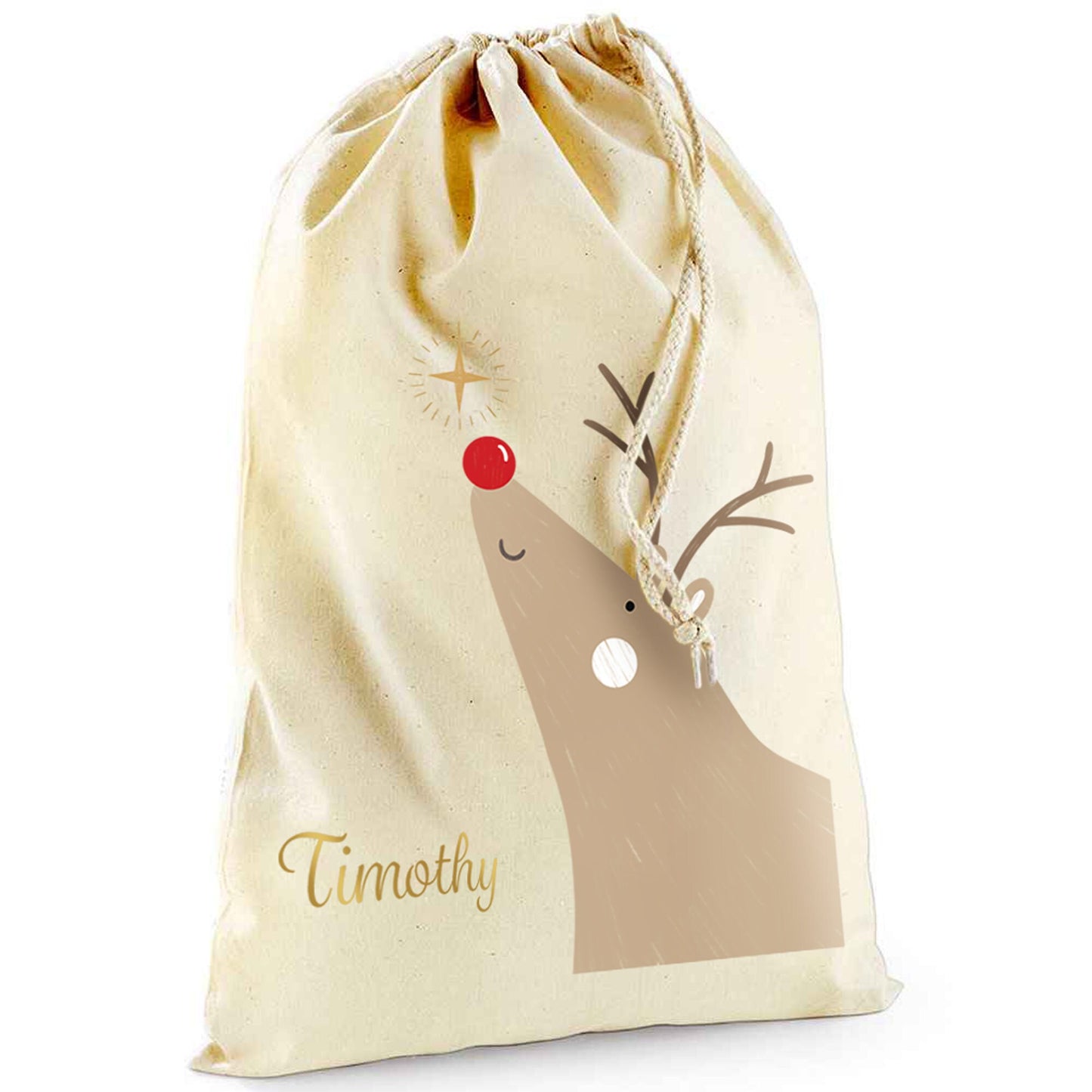 Personalised Santa Sacks | Rudolf Sack | Gift Bags | Christmas Eve Box Idea | Custom xmas gift | Personalised bags