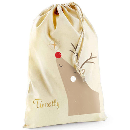 Personalised Santa Sacks | Rudolf Sack | Gift Bags | Christmas Eve Box Idea | Custom xmas gift | Personalised bags