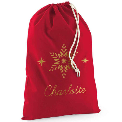 Personalised Christmas Sack Snowflake Christmas Gifts personalisedsack, Christmas, girl, boy, Christmas Eve box, first Christmas gift