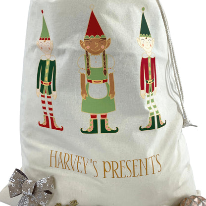 Custom Santa Bag-Christmas Sack Personalised-Drawstring Santa -Holiday Sack-Christmas Gift Bag With Name-Large Sack-Holiday Kid Gifts